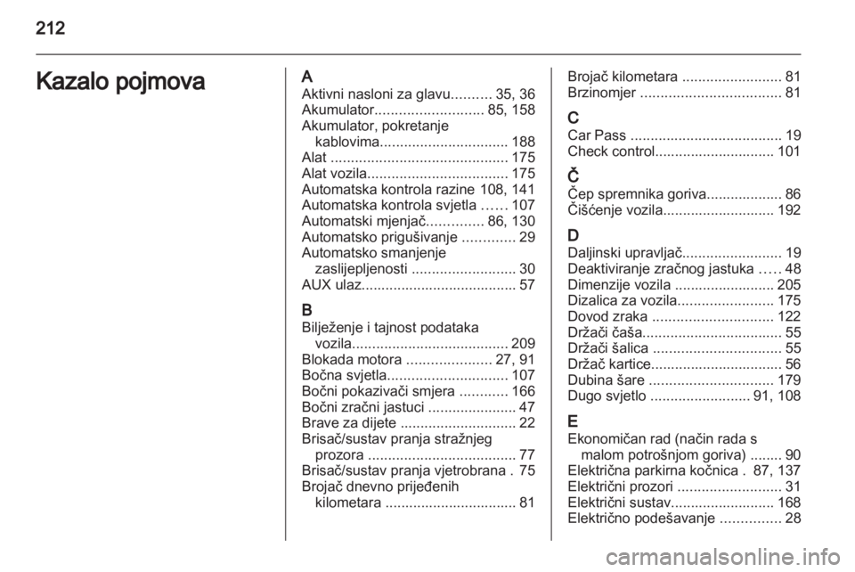 OPEL ANTARA 2013.5  Priručnik za vlasnika (in Croatian) 