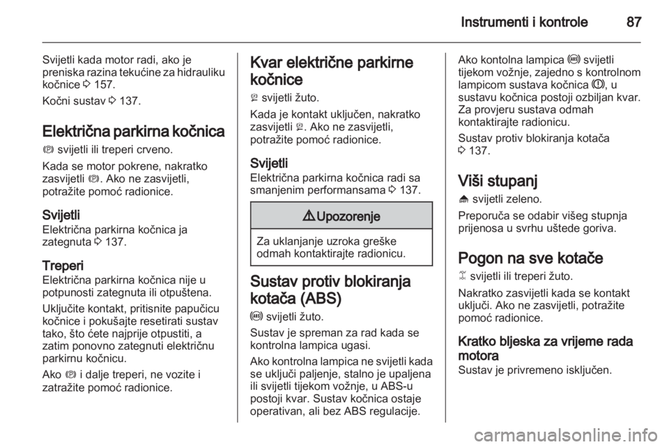 OPEL ANTARA 2013.5  Priručnik za vlasnika (in Croatian) 
