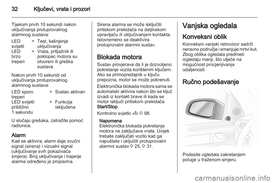 OPEL ASTRA H 2013  Priručnik za vlasnika (in Croatian) 
