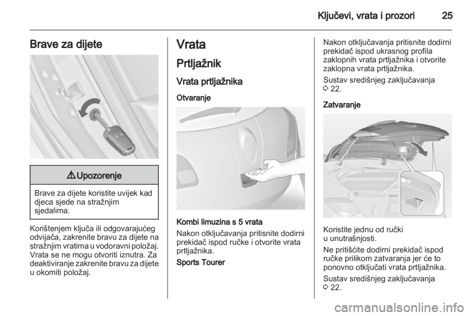 OPEL ASTRA J 2011.5  Priručnik za vlasnika (in Croatian) 