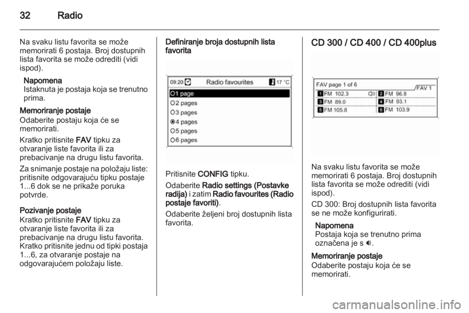 OPEL ASTRA J 2013.5  Priručnik za Infotainment (in Croatian) 