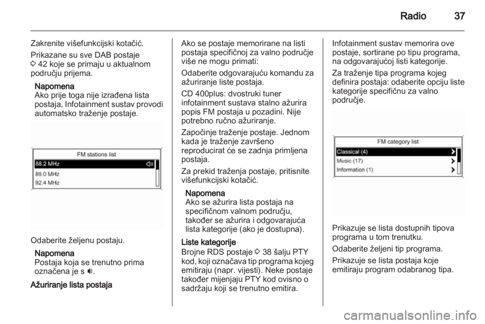 OPEL ASTRA J 2013.5  Priručnik za Infotainment (in Croatian) 