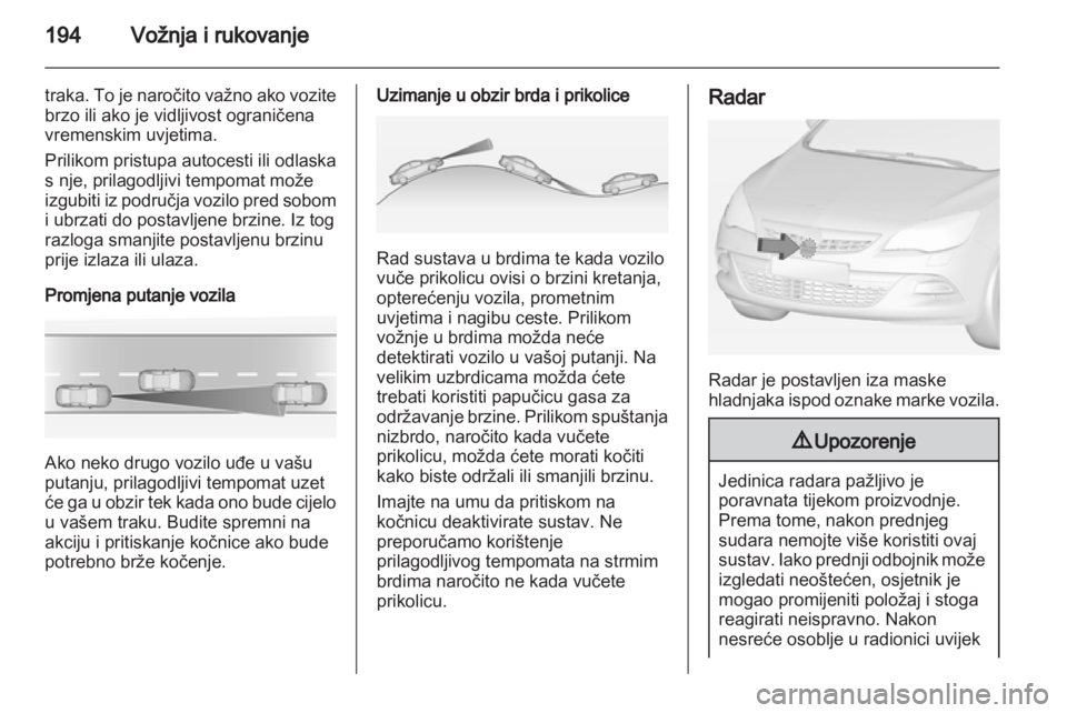 OPEL ASTRA J 2013.5  Priručnik za vlasnika (in Croatian) 