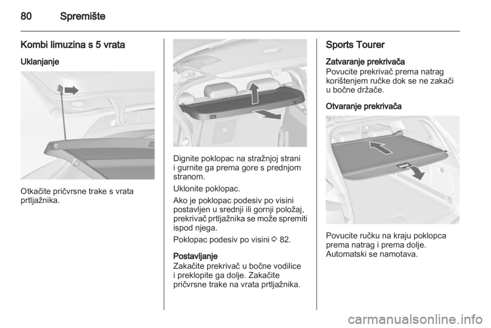 OPEL ASTRA J HB5 & ST 2012  Priručnik za vlasnika (in Croatian) 