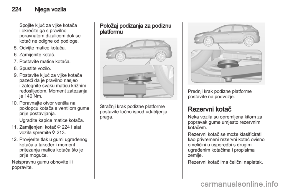 OPEL ASTRA J HB5 & ST 2012.5  Priručnik za vlasnika (in Croatian) 