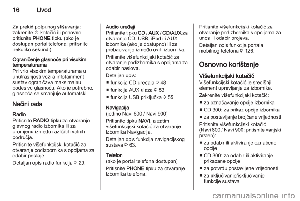 OPEL CASCADA 2013.5  Priručnik za Infotainment (in Croatian) 