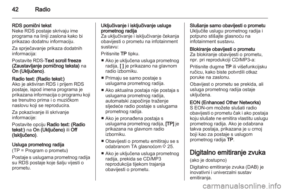 OPEL CASCADA 2013.5  Priručnik za Infotainment (in Croatian) 