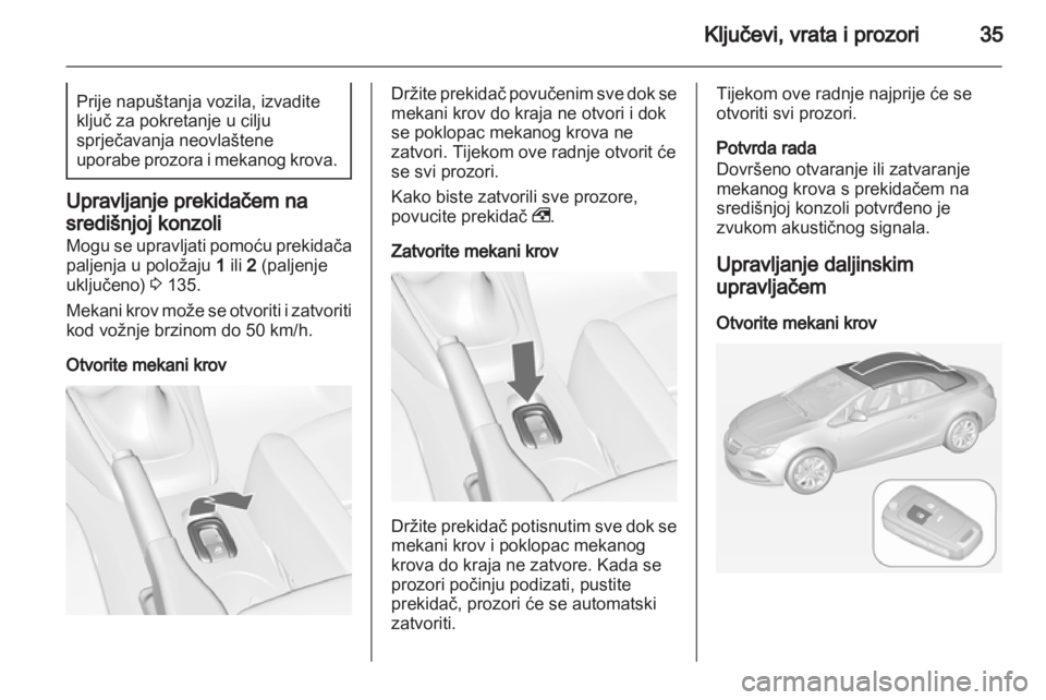 OPEL CASCADA 2013.5  Priručnik za vlasnika (in Croatian) 