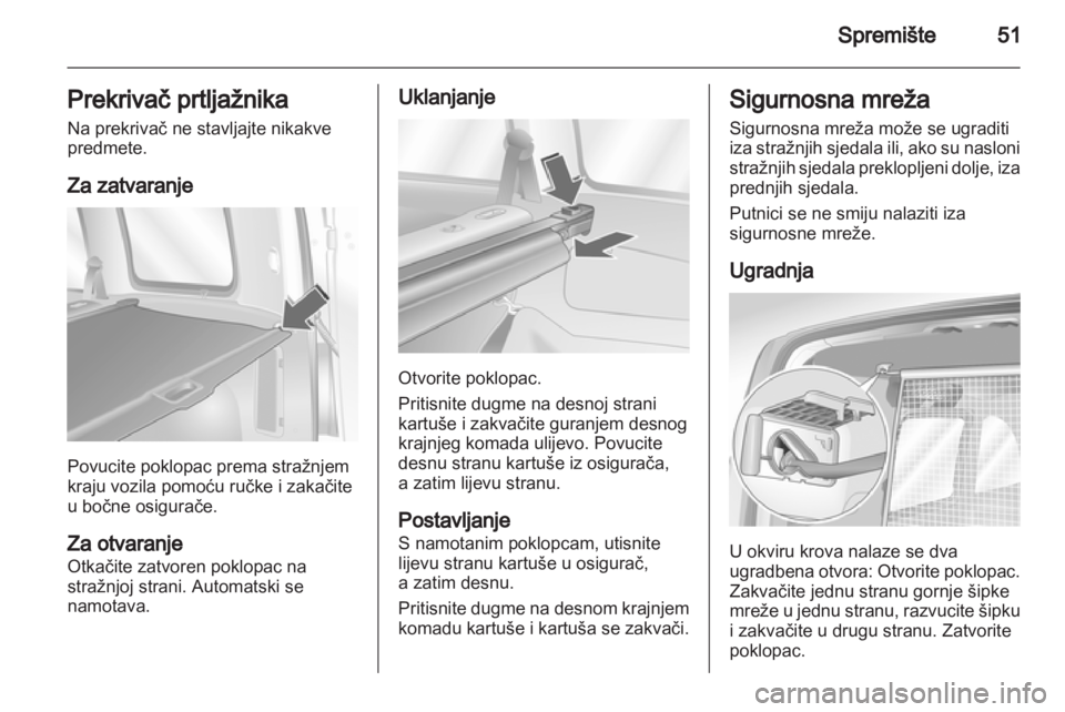 OPEL COMBO 2011.5  Priručnik za vlasnika (in Croatian) 