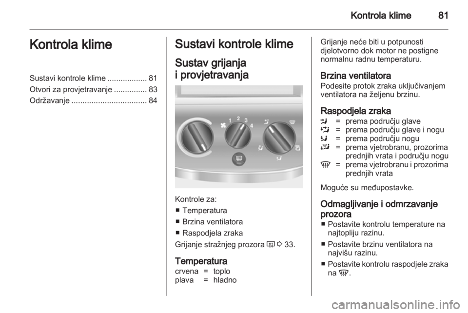 OPEL COMBO 2011.5  Priručnik za vlasnika (in Croatian) 