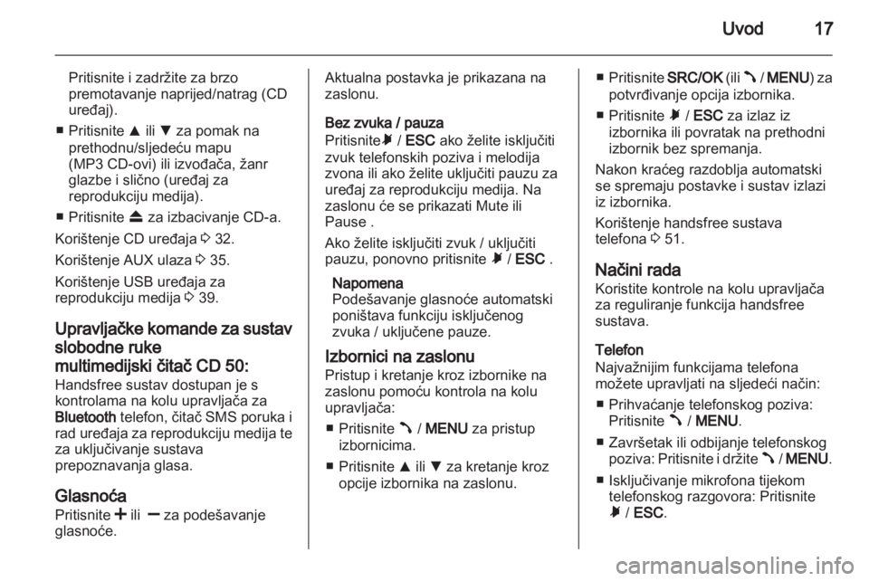 OPEL COMBO D 2013  Priručnik za Infotainment (in Croatian) 