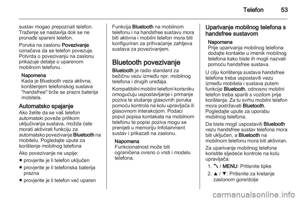 OPEL COMBO D 2013  Priručnik za Infotainment (in Croatian) 