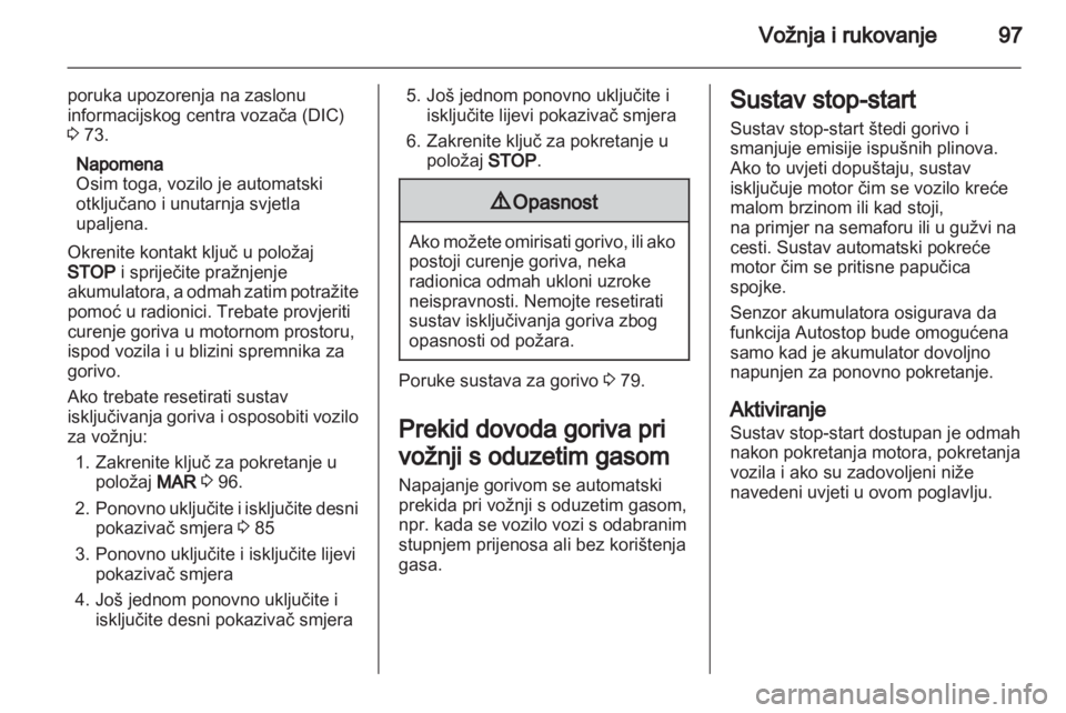 OPEL COMBO D 2013  Priručnik za vlasnika (in Croatian) 