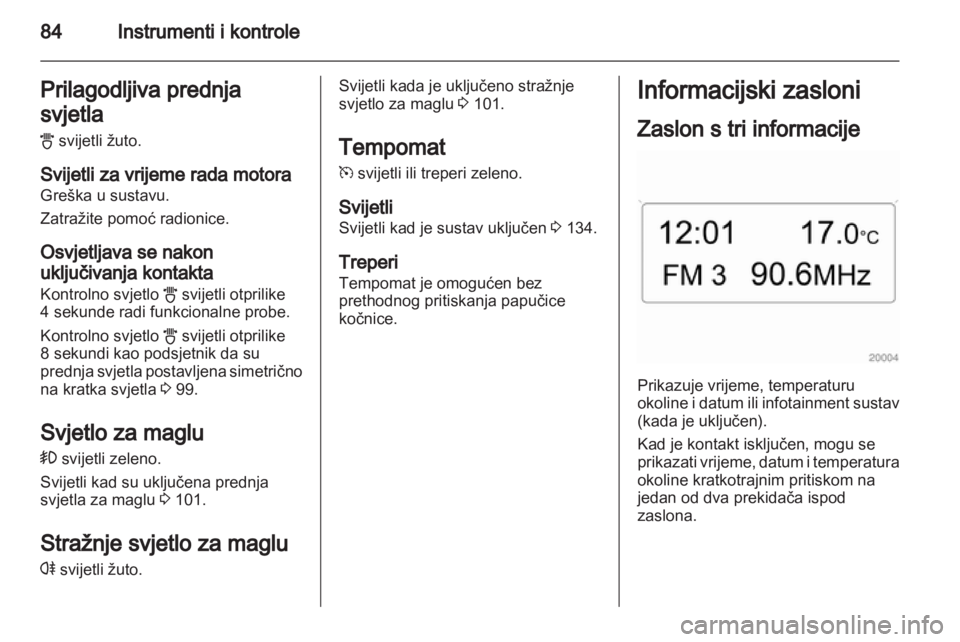OPEL CORSA 2011  Priručnik za vlasnika (in Croatian) 
