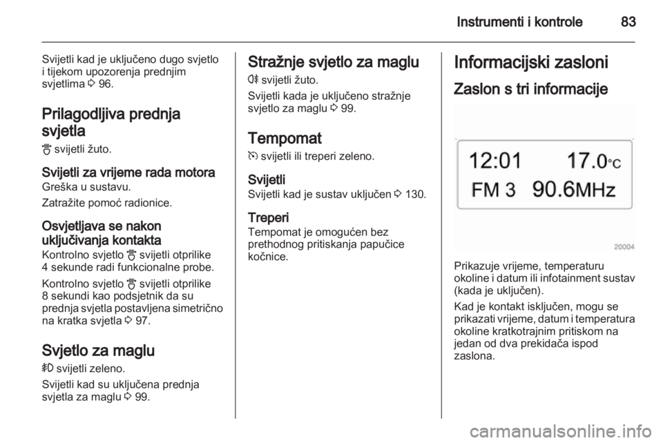 OPEL CORSA 2011.5  Priručnik za vlasnika (in Croatian) 