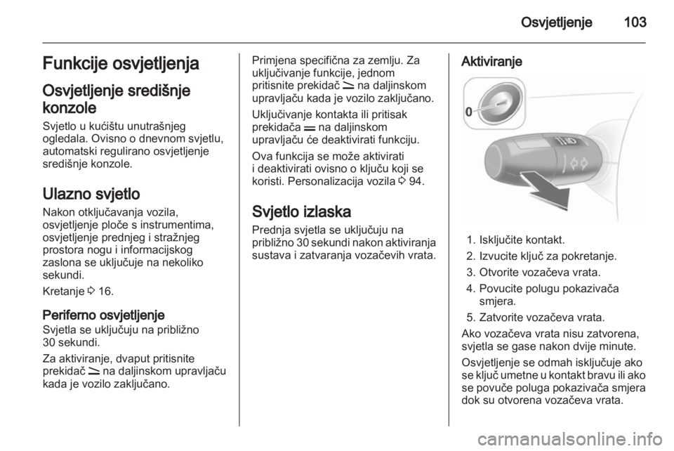 OPEL CORSA 2012  Priručnik za vlasnika (in Croatian) 