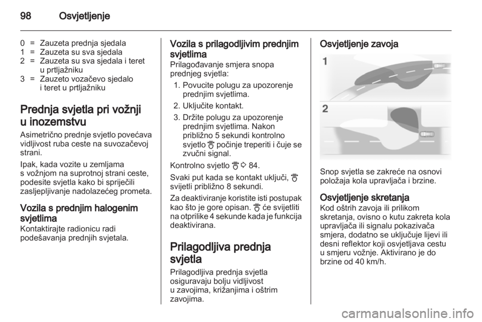 OPEL CORSA 2012  Priručnik za vlasnika (in Croatian) 