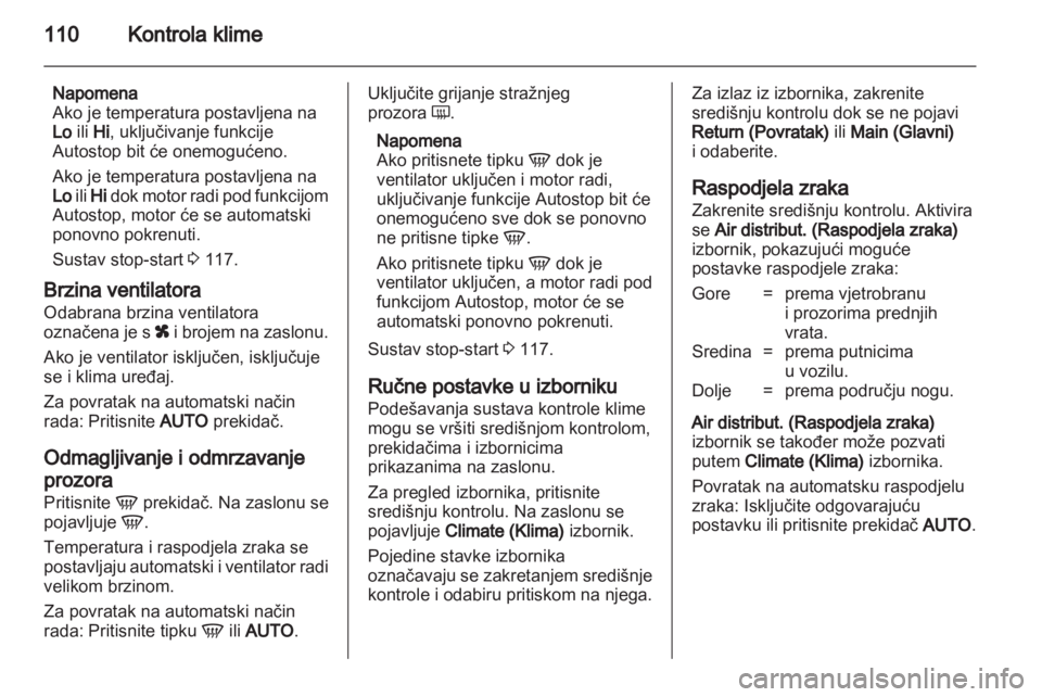 OPEL CORSA 2012.5  Priručnik za vlasnika (in Croatian) 