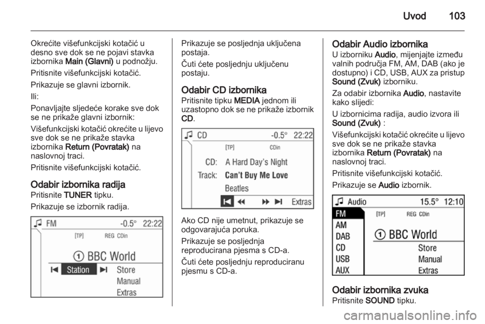 OPEL CORSA 2013.5  Priručnik za Infotainment (in Croatian) 