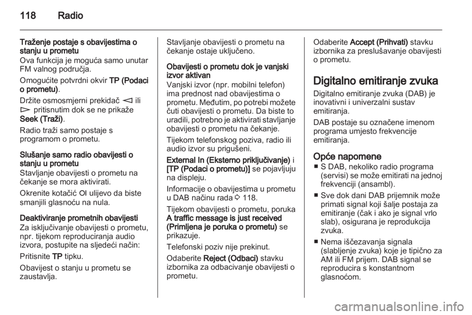 OPEL CORSA 2013.5  Priručnik za Infotainment (in Croatian) 