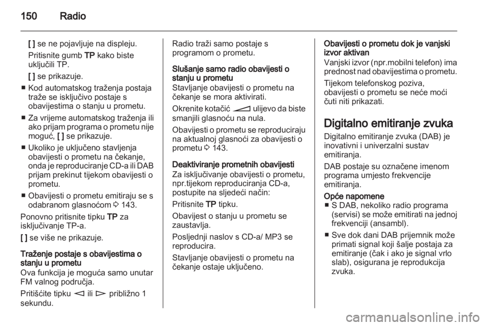 OPEL CORSA 2013.5  Priručnik za Infotainment (in Croatian) 