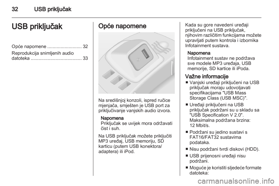 OPEL CORSA 2013.5  Priručnik za Infotainment (in Croatian) 