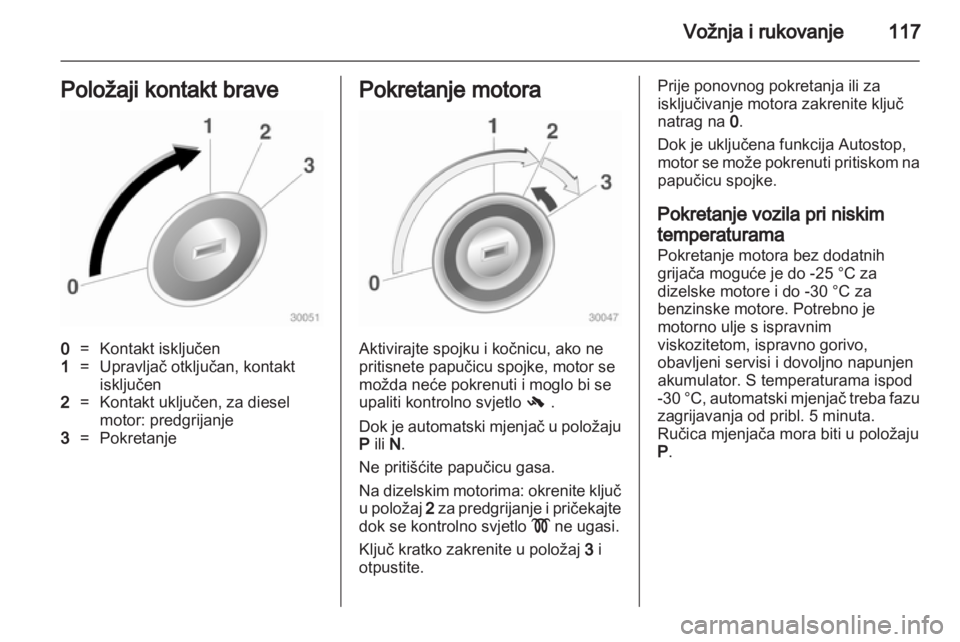 OPEL CORSA 2013.5  Priručnik za vlasnika (in Croatian) 