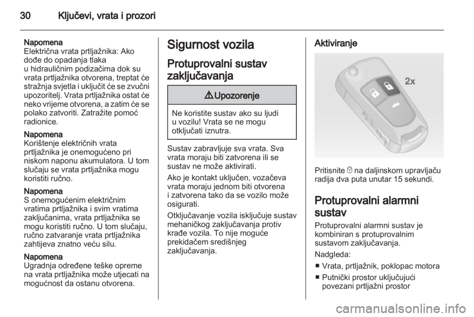 OPEL INSIGNIA 2011.5  Priručnik za vlasnika (in Croatian) 