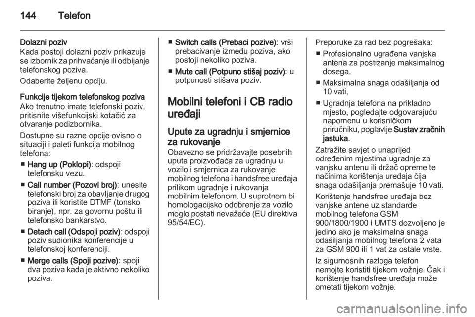 OPEL INSIGNIA 2012.5  Priručnik za Infotainment (in Croatian) 