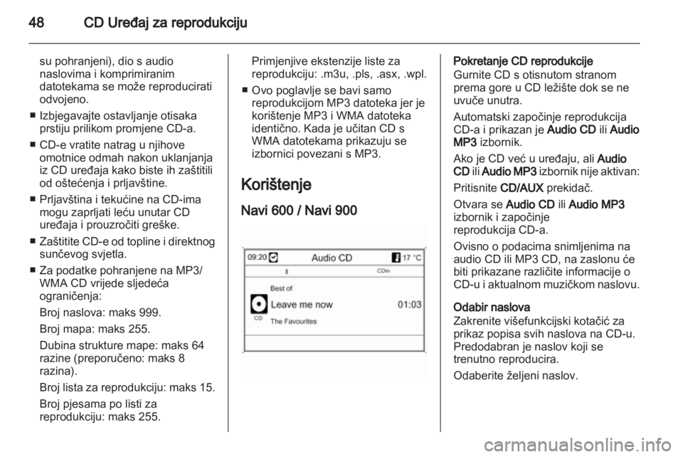 OPEL INSIGNIA 2012.5  Priručnik za Infotainment (in Croatian) 
