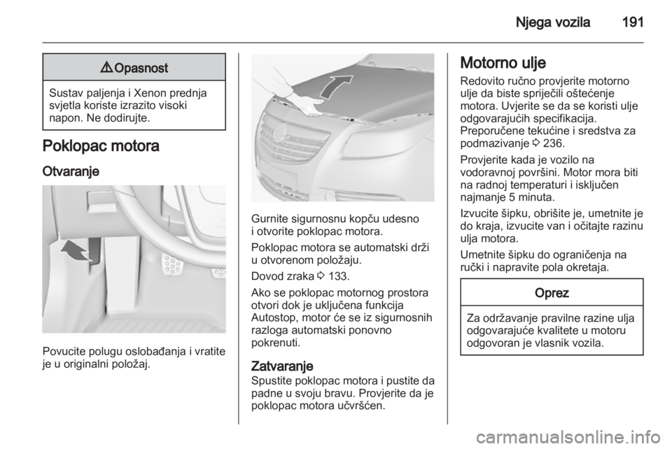 OPEL INSIGNIA 2012.5  Priručnik za vlasnika (in Croatian) 
