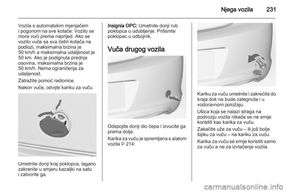 OPEL INSIGNIA 2012.5  Priručnik za vlasnika (in Croatian) 