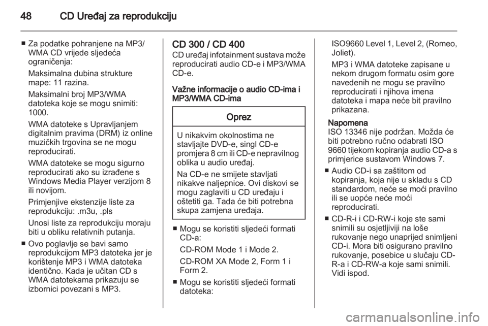 OPEL INSIGNIA 2013  Priručnik za Infotainment (in Croatian) 