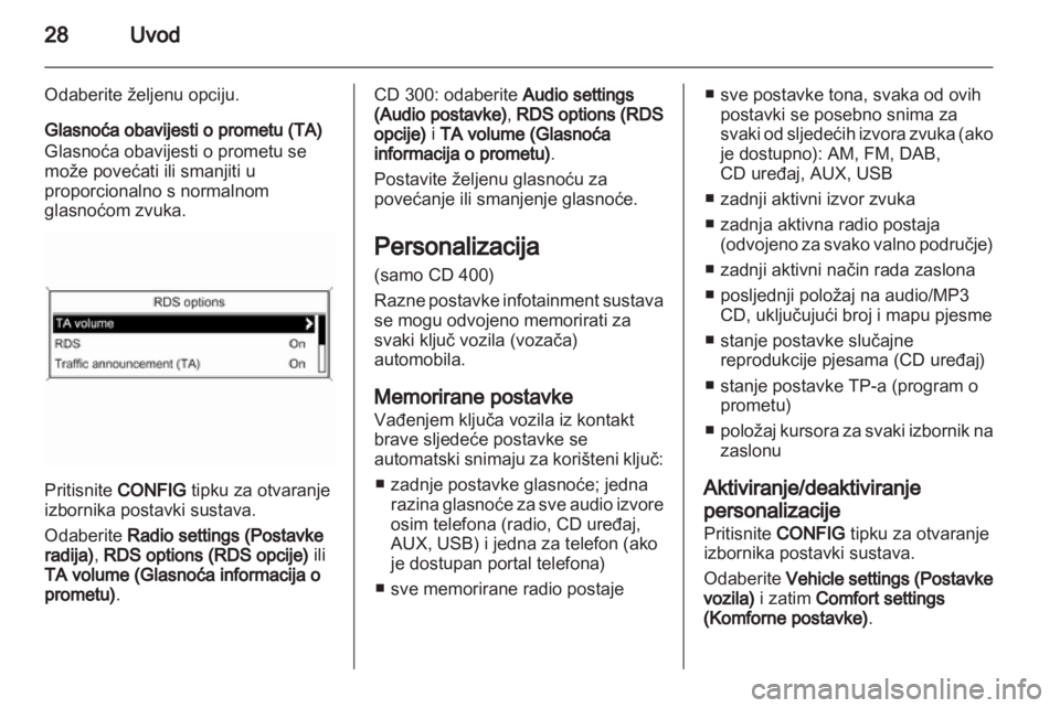 OPEL INSIGNIA 2013.5  Priručnik za Infotainment (in Croatian) 