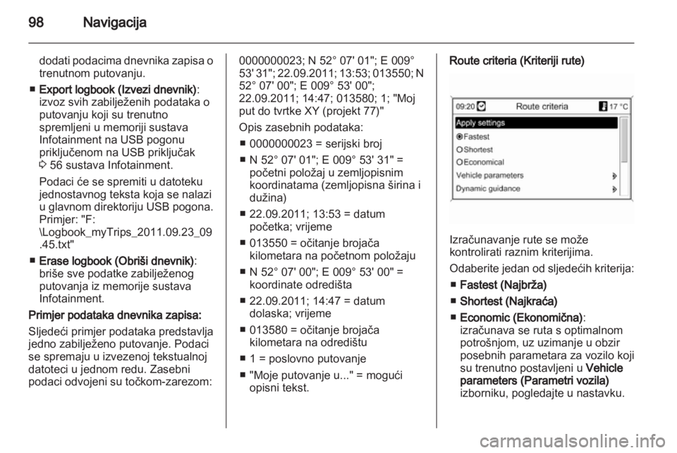 OPEL INSIGNIA 2013.5  Priručnik za Infotainment (in Croatian) 
