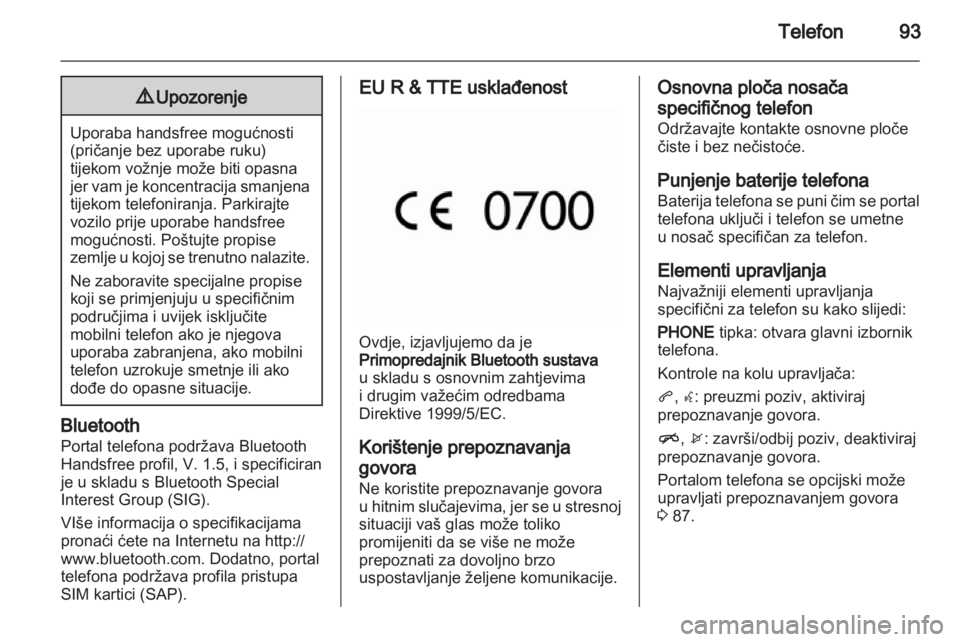 OPEL MERIVA 2011.25  Priručnik za Infotainment (in Croatian) 
