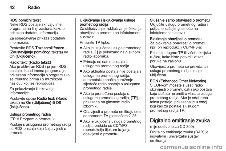 OPEL MERIVA 2013  Priručnik za Infotainment (in Croatian) 