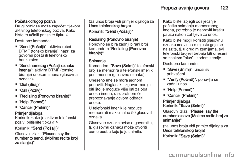 OPEL MERIVA 2013.5  Priručnik za Infotainment (in Croatian) 