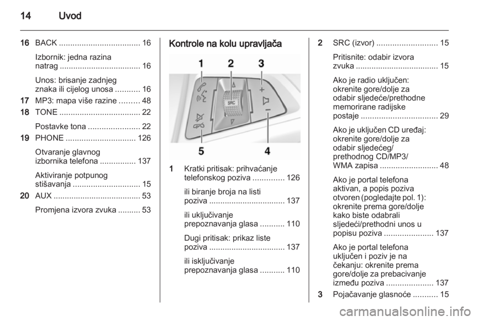 OPEL MERIVA 2013.5  Priručnik za Infotainment (in Croatian) 