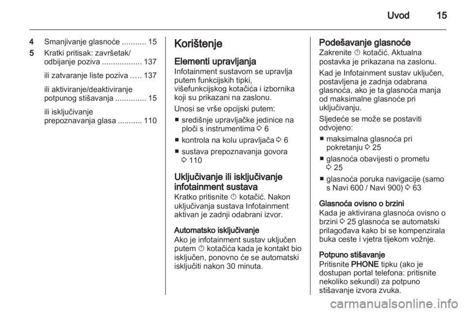 OPEL MERIVA 2013.5  Priručnik za Infotainment (in Croatian) 