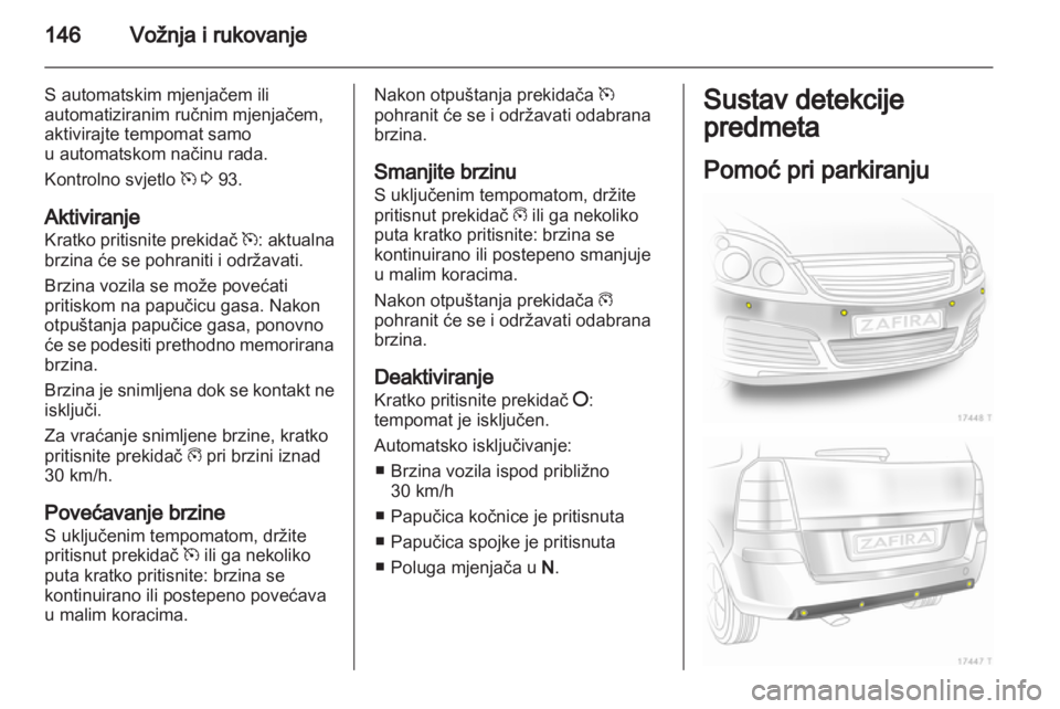 OPEL ZAFIRA 2011  Priručnik za vlasnika (in Croatian) 