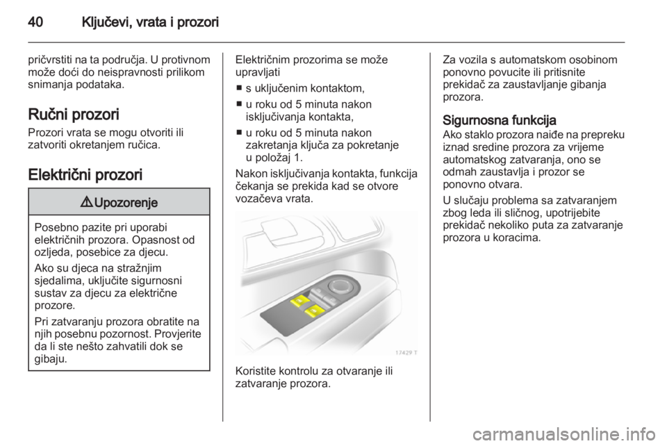OPEL ZAFIRA 2012  Priručnik za vlasnika (in Croatian) 