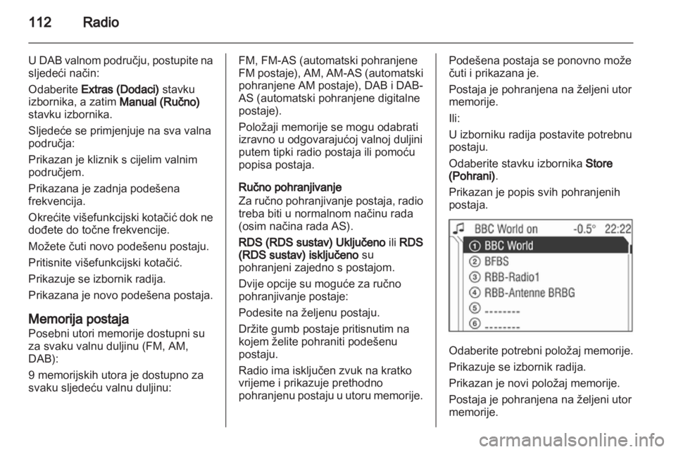OPEL ZAFIRA B 2014  Priručnik za Infotainment (in Croatian) 
