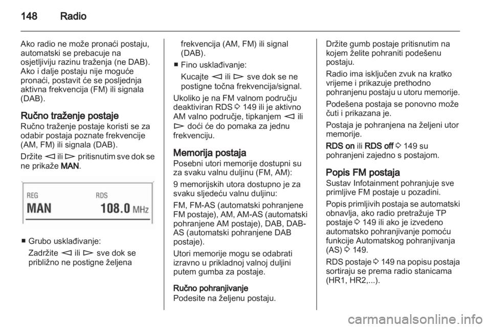 OPEL ZAFIRA B 2014  Priručnik za Infotainment (in Croatian) 