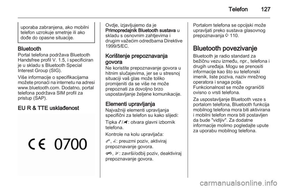 OPEL ZAFIRA C 2013.5  Priručnik za Infotainment (in Croatian) 