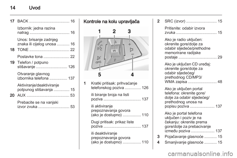 OPEL ZAFIRA C 2013.5  Priručnik za Infotainment (in Croatian) 
