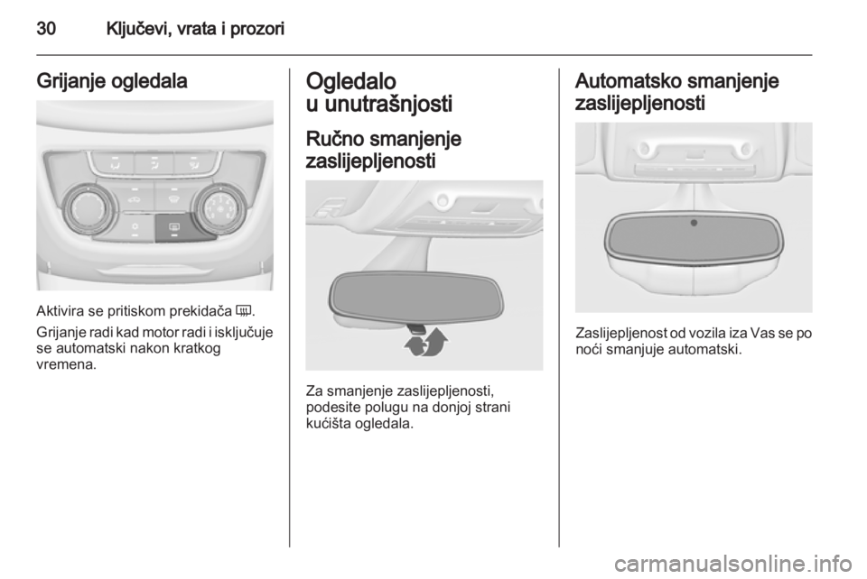 OPEL ZAFIRA TOURER 2012  Priručnik za vlasnika (in Croatian) 