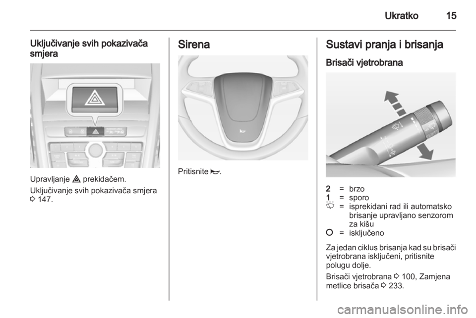 OPEL ZAFIRA TOURER 2013.5  Priručnik za vlasnika (in Croatian) 