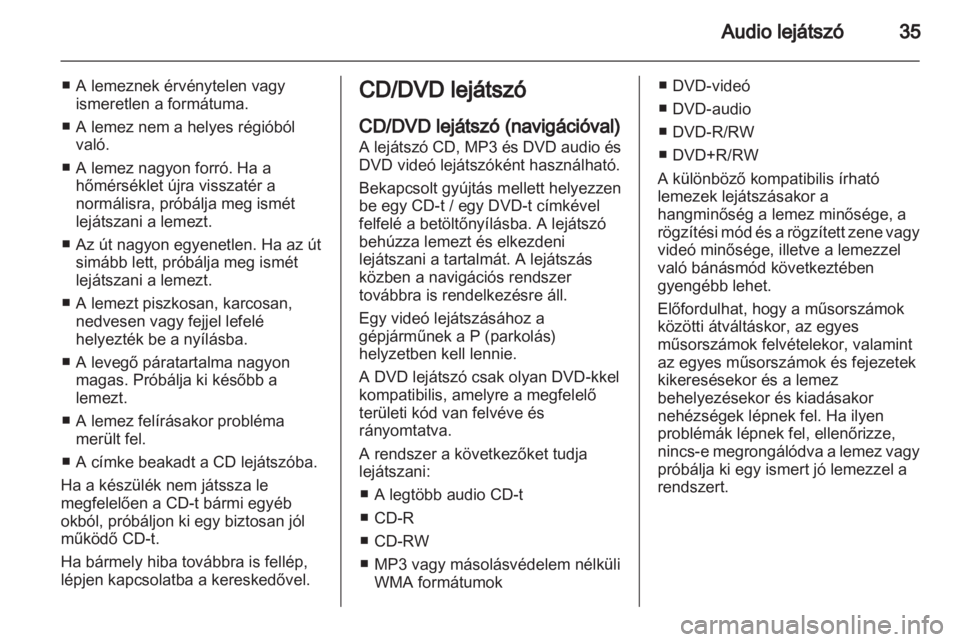 OPEL AMPERA 2013  Infotainment kézikönyv (in Hungarian) 