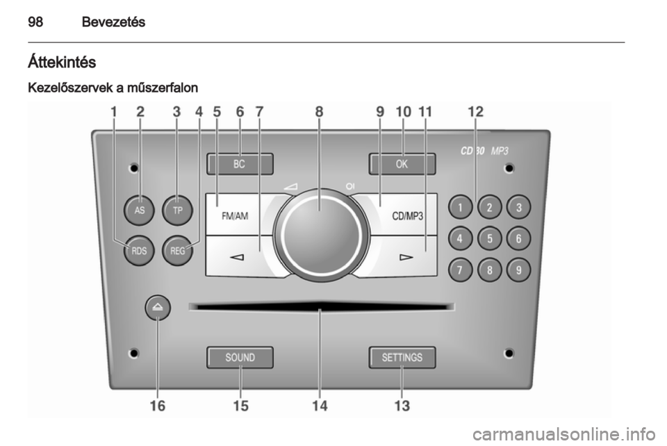 OPEL ANTARA 2012  Infotainment kézikönyv (in Hungarian) 